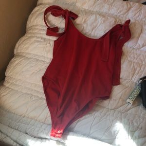 red body suit